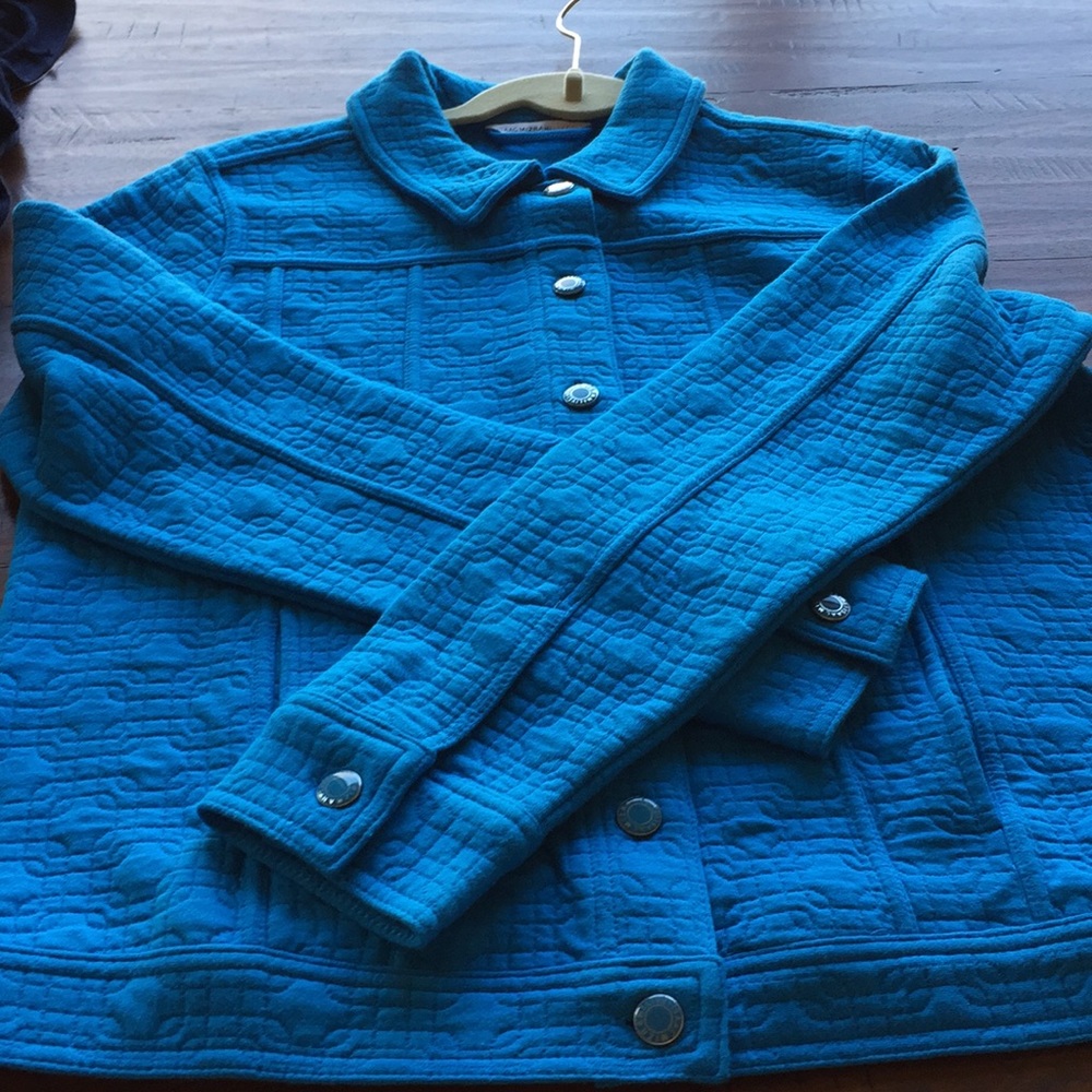 Isaac Mizrahi Live! Quilted blue jacket